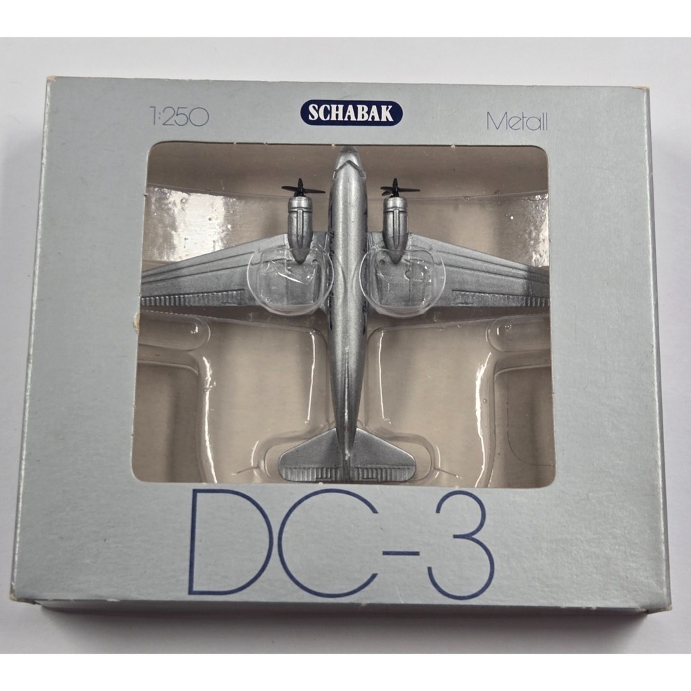 Schabak DC-3 TWA Lindbergh Line Diecast 1:250 Germany Model Plane w Box